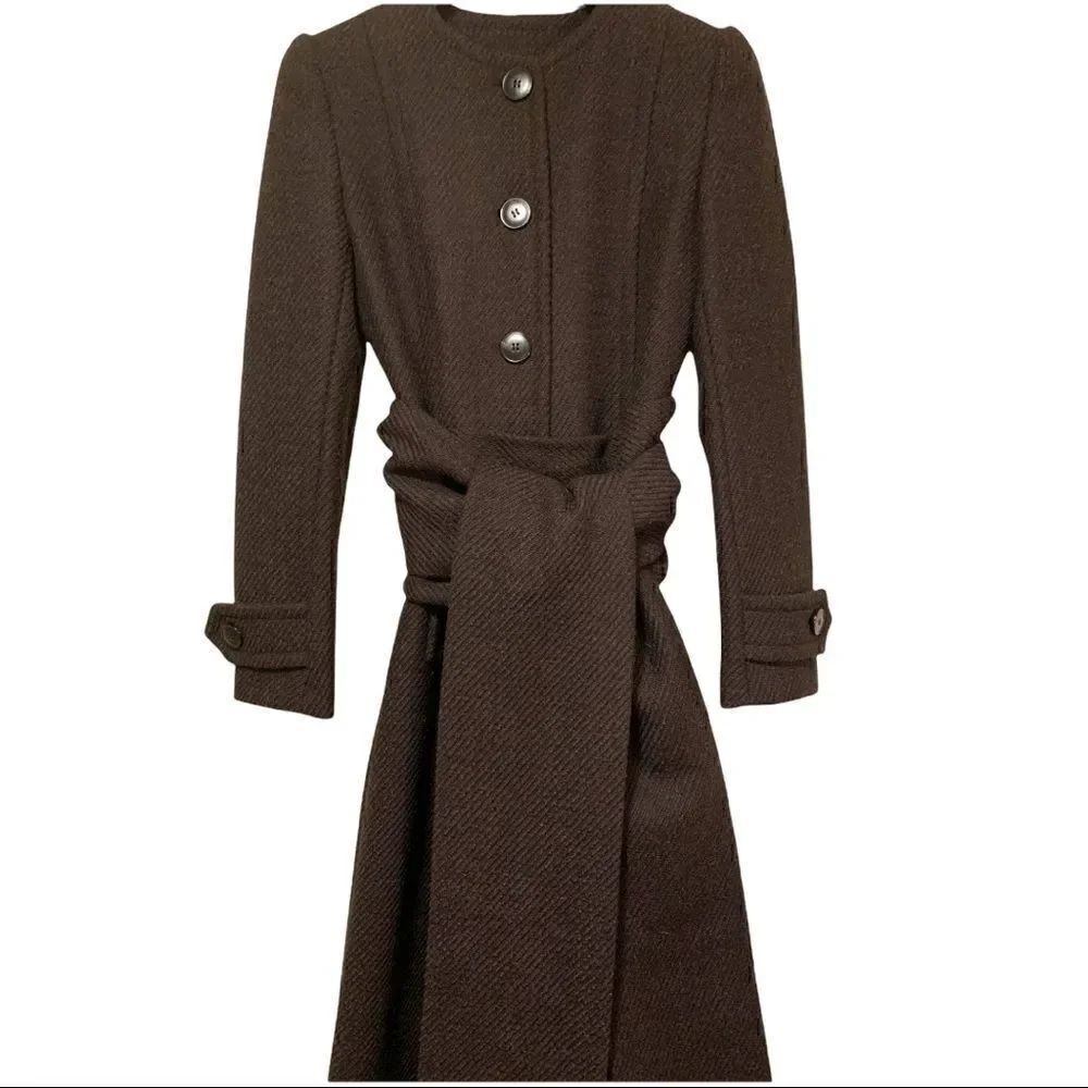 Dolce & Gabbana Wool Tie Belt Long Coat |Size:40|